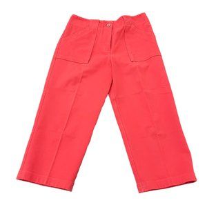 St. John Sport Pink Cotton Blend Cropped Pants, Size 6